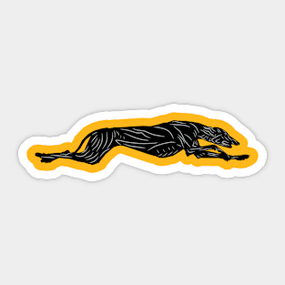 stylized greyhound dog silhouette Sticker